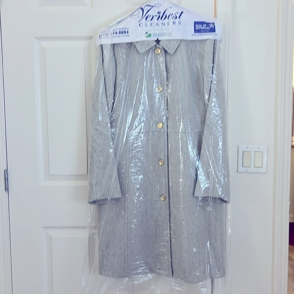 J CREW GRAY WOOL TRENCH COAT - Picture 8 of 8